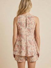 Load image into Gallery viewer, J.nna Floral Denim Top and Shorts Set in Cream Floral