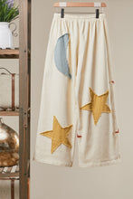Load image into Gallery viewer, mello. Sun and Moon Patched Wide Leg Pants in Ivory