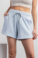 Load image into Gallery viewer, Rae Mode Scuba Tulip Shorts in Soft Blue FINAL SALE