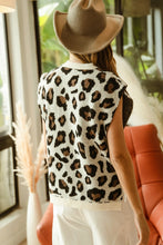 Load image into Gallery viewer, BiBi Open Side Hem with Bow Ties Vest in Leopard