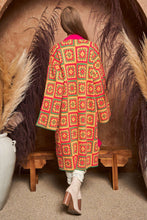 Load image into Gallery viewer, Davi & Dani Granny Square Open Front Long Cardigan in Neon Multi