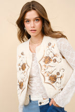 Load image into Gallery viewer, Blue B Western Embroidered Fur Vest in Off White