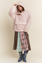 Load image into Gallery viewer, J.nna Mixed Floral Print Hooded Puffer Jacket in Pink Cream