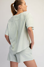 Load image into Gallery viewer, Rae Mode Pigment Washed Cotton Top and Short Set in Soft Mint