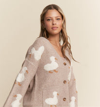 Load image into Gallery viewer, J.nna Soft Knit Duck Cardigan in Taupe