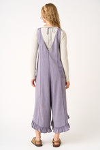 Load image into Gallery viewer, Mittoshop V Back Ruffle Detailed Jumpsuit in Lavender