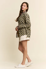 Load image into Gallery viewer, J.nna Mixed Pattern Button Down Top in Green Garden