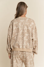 Load image into Gallery viewer, J.nna Textured Floral Print Sweater in Multi Taupe