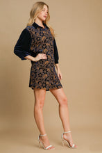 Load image into Gallery viewer, Umgee Velvet Lace Mini Dress in Navy