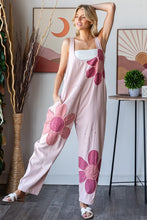 Load image into Gallery viewer, Oli & Hali Large Flower and Paint Splatter Jumpsuit in Pink