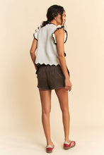 Load image into Gallery viewer, Davi & Dani Bohemian Stripe Lightweight Knit Sweater Vest in Ivory Black