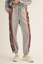 Load image into Gallery viewer, Jodifl Animal Contrast Accent Casual Sweatpants in Heather Grey