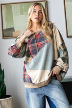 Load image into Gallery viewer, Oli & Hali OVERSIZED Mixed Patchwork Top in Navy