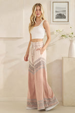 Load image into Gallery viewer, Oli & Hali Mixed Washed Wide Leg Pants with Lace Detail in Mauve
