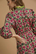 Load image into Gallery viewer, Umgee Vibrant Floral Print Maxi Dress in Sage Mix