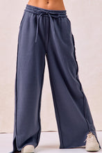 Load image into Gallery viewer, BiBi Solid Color French Terry Knit Pants in Dusty Blue