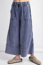 Load image into Gallery viewer, Easel Terry Palazzo Pants in Midnight Blue
