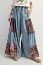 Load image into Gallery viewer, Easel Chambray Pants with Mix N Match Patches in Vintage Denim