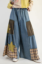 Load image into Gallery viewer, Easel Chambray Pants with Mix N Match Patches in Washed Denim