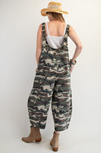 Load image into Gallery viewer, Easel Twill Barrel Leg Jumpsuit in Camoflauge
