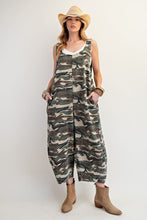 Load image into Gallery viewer, Easel Twill Barrel Leg Jumpsuit in Camoflauge