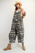 Load image into Gallery viewer, Easel Twill Barrel Leg Jumpsuit in Camoflauge