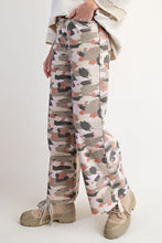 Load image into Gallery viewer, Easel Camouflage Print Washed Twill Pants in Sage Olive