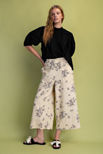 Load image into Gallery viewer, Easel Floral Print Washed Twill Pants in Khaki ON ORDER