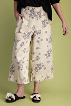 Load image into Gallery viewer, Easel Floral Print Washed Twill Pants in Khaki ON ORDER