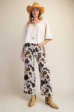 Load image into Gallery viewer, Easel Cow Print Twill Pants in Mushroom