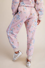 Load image into Gallery viewer, Easel Signature Printed Washed Joggers in Cotton Pink