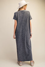 Load image into Gallery viewer, Easel Mineral Washed Maxi Dress in Ash