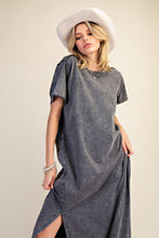 Load image into Gallery viewer, Easel Mineral Washed Maxi Dress in Ash