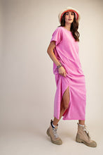 Load image into Gallery viewer, Easel Mineral Washed Maxi Dress in Orchid