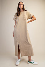 Load image into Gallery viewer, Easel Mineral Washed Maxi Dress in Toast
