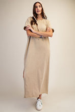 Load image into Gallery viewer, Easel Mineral Washed Maxi Dress in Toast