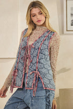 Load image into Gallery viewer, Oli & Hali Mineral Washed Quilted Puff Vest in Blue