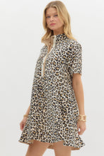 Load image into Gallery viewer, Entro Leopard Print Mini Dress in Camel