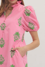 Load image into Gallery viewer, entro Floral Embroidered Midi Dress in Pink