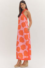 Load image into Gallery viewer, entro Shell Print Halter Neck Maxi Dress in Pink