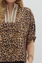 Load image into Gallery viewer, Entro Leopard Print Dolman Top in Camel