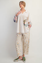 Load image into Gallery viewer, Easel Patched Detail Cotton Gauze Top in Ecru