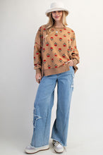 Load image into Gallery viewer, Easel French Terry Vintage Floral Print Sweatshirt in Faded Camel