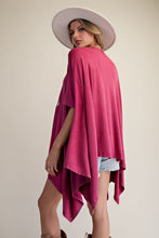 Load image into Gallery viewer, Easel OVERSIZED Flower Patched Top in Magenta