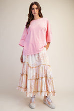 Load image into Gallery viewer, Easel OVERSIZED Mineral Washed Cotton Top in Pale Pink