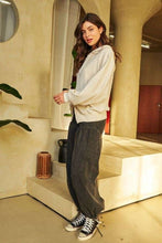 Load image into Gallery viewer, Davi & Dani Solid Color Zip Up Jacket in Cream Beige