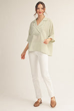 Load image into Gallery viewer, Jodifl Textured Striped Top in Sage