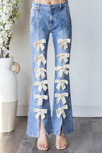 Load image into Gallery viewer, Oli & Hali High Waisted Jeans with Ribbon Bows in Denim