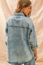 Load image into Gallery viewer, So Me Washed Button Down Top in Denim