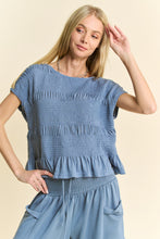 Load image into Gallery viewer, Davi & Dani Solid Color Top and Pants Set in Indigo Blue